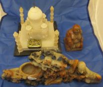 An alabaster model of the Taj Mahal,