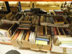 Nineteen boxes of books to include titles on fishing, horticulture,