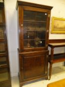 An oak cupboard in the 19th Century manner,