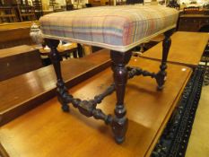 An 18th Century walnut stool,