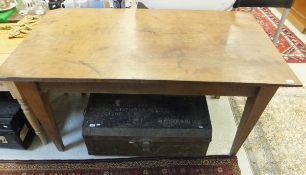 A rectangular teak dining / kitchen table,