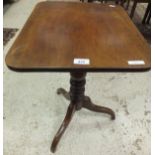 A 19th Century mahogany rectangular topped tilt-top occasional table,