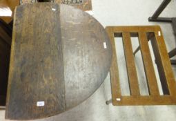 An oak oval gate-leg table in the 18th Century manner,