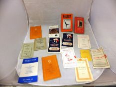 A box of various mid 20th Century ephemera to include theatre programmes for the Wyndham Theatre,