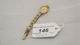 A 9 carat gold ladies Accurist wristwatch CONDITION REPORTS Overall with wear,