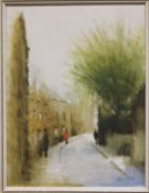 ANTHONY KLITZ "Coxwell Street, Cirencester, with figures", oil on canvas,