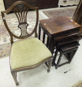 A nest of four rectangular Chinese hardwood occasional tables,