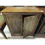 A Victorian mahogany two door side cabinet with beaded decoration,