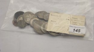 A quantity of various English silver coinage including three Charles II crowns,