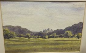 R T ASH "Goodrich Castle", watercolour,