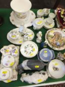 A large collection of decorative china wares to include a collection of Wedgwood "Wild Strawberry"