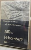 A CND poster "AID or H-bombs?"