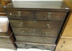 An 18th Century oak chest on stand,