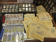 A large collection of John Player and other cigarette cards inc cricketers 1930 & 34 ,