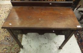 An Edwardian mahogany side table,