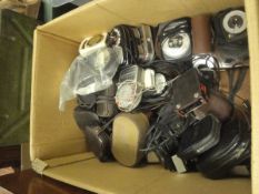 A box of various photographic exposure meters CONDITION REPORTS Please note that