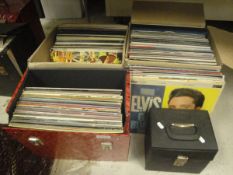 A large quantity of various LP records including Elvis "Blue Hawaii" (mono),