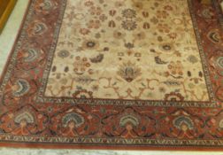 A modern machine made "Super Taj" Persian design carpet,