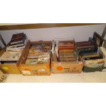 Four boxes of books to include "Roughriders of the Pampas",