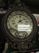 A 19th Century French wall clock, the eight day movement by Valery of Paris,