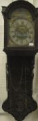 A 19th Century Dutch oak cased wall hanging clock with arch top,