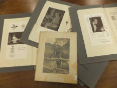 PERCY V BRADSHAW " The art of the illustrator" 5 vols together with a photographic portrait of a