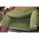 A 19th Century drop arm Chesterfield style sofa upholstered in green velour fabric