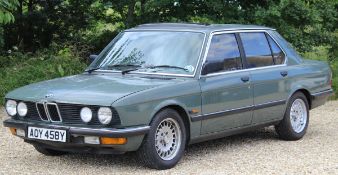 A BMW 528i Saloon, green, petrol, 2788 cc, first registered 31/8/82, Reg No.
