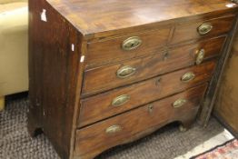 A 19th Century mahogany chest of two short over three long drawers,