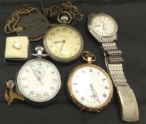 A 9 carat gold cased British Watch Company of London open faced pocket watch,