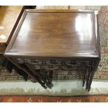 An early 20th Century Chinese rosewood nest of tables,