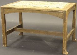 A 19th Century oak dressing stool in the Arts & Crafts style in the manner of Gustav Stickley,