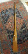A vintage wooden oar