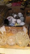 Two boxes of various glass and chinaware (2)