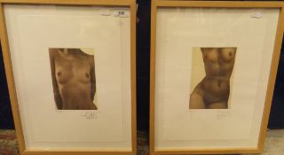 AFTER KISSNER "Two nude studies", engravings, limited editions No'd.