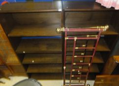 A pair of modern Habitat oak veneered open bookcases