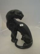 An Austin Products figure of a panther in the Art Deco manner AFTER A DANEL and dated 1990