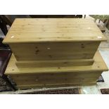 A modern pine coffer / blanket chest,