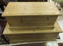 A modern pine coffer / blanket chest,