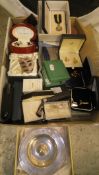 A mixed lot of gentleman's requisites including various cufflnks,
