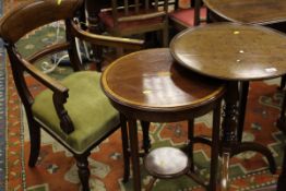 A 19th Century mahogany tripod table with circular dished top,