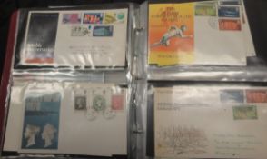 An album containing various first day covers from the late 60's onwards,