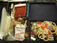 A collection of sundry items to include various lacquered and other boxes,