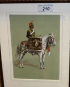 RICHARD SIMKIN (1840-1926) "The 8th Royal Irish Hussars - Drummer mounted on horseback",