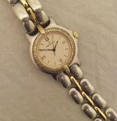 A Berolucci "Pulchra" steel and yellow metal wristwatch set with diamonds,