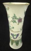 A 19th Century Chinese famille-vert vase of waisted form with flared rim,