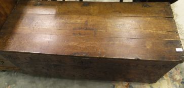 A 17th Century Cyprus chest with planked cypress top,