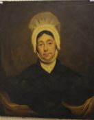 ENGLISH SCHOOL "Study of lady in white bonnet" unsigned,