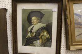 AFTER FRANZ HALS "The Laughing Cavalier", colour print,