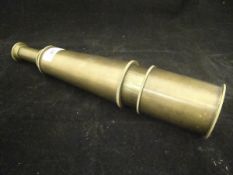 A reproduction brass telescope (32")*